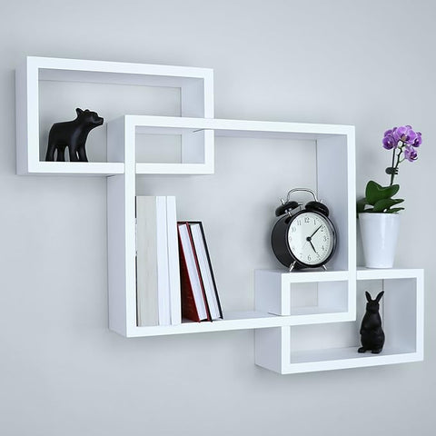Cube Floating Decorative Wall Shelf   26.5x18.75x4