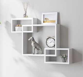 Cube Floating Decorative Wall Shelf   26.5x18.75x4