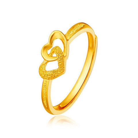 Retro Gold Plated Heart Ring – Timeless Elegance & Charm