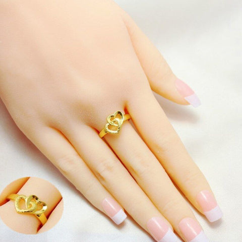 Retro Gold Plated Heart Ring – Timeless Elegance & Charm